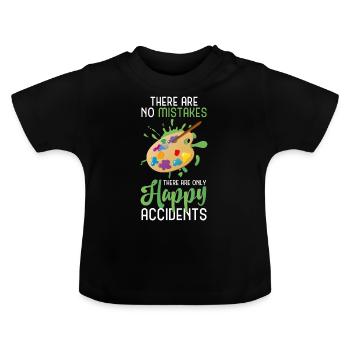 Malerei Spraydose Tapezieren - Baby Bio-T-Shirt mit Rundhals - Schwarz - Vorne