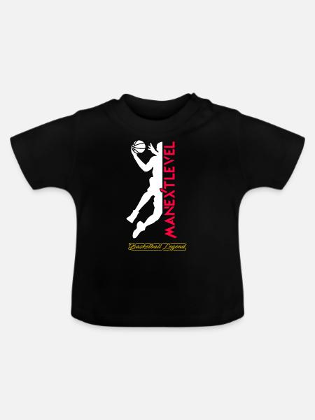 Basketball Legend - Baby Bio-T-Shirt mit Rundhals - Schwarz
