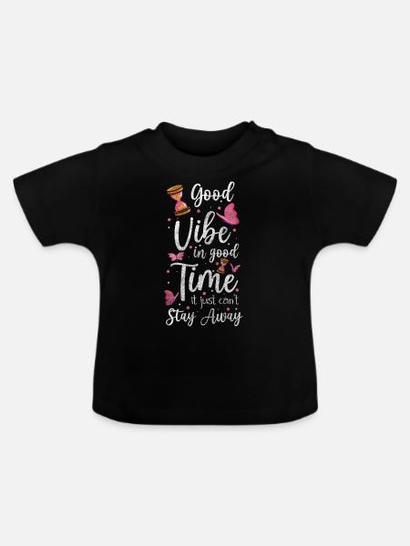 Zeit Lebenszeit Zeitreise - Baby Bio-T-Shirt mit Rundhals - Schwarz