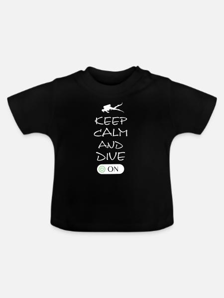 tauchen diving - Baby Bio-T-Shirt mit Rundhals - Schwarz