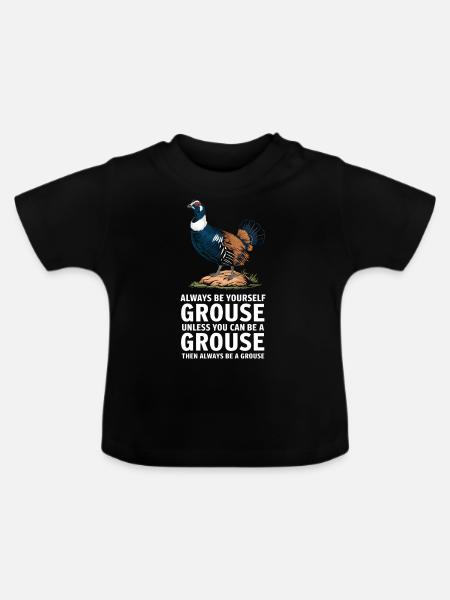 Auerhahn - Baby Bio-T-Shirt mit Rundhals - Schwarz