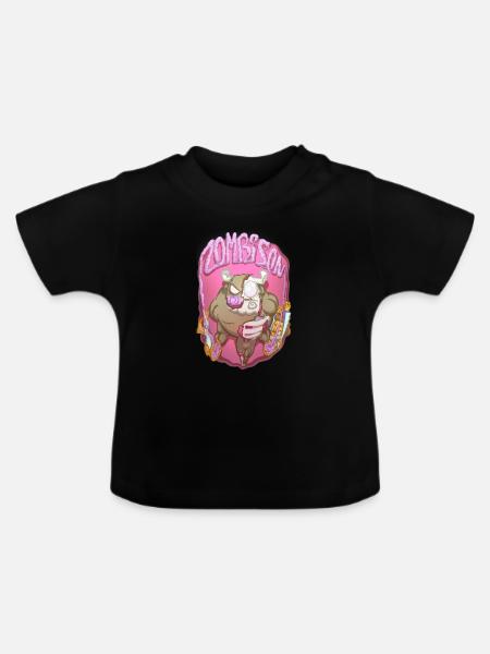 Zombison 3 - Baby Bio-T-Shirt mit Rundhals - Schwarz