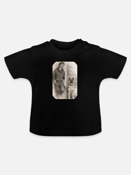 Matt & Holly - Baby Bio-T-Shirt mit Rundhals - Schwarz
