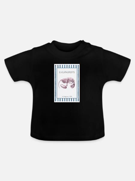 La Langouste Französisches Langusten Poster - Baby Bio-T-Shirt mit Rundhals - Schwarz