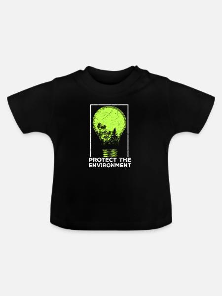 Protect Nature - Baby Bio-T-Shirt mit Rundhals - Schwarz