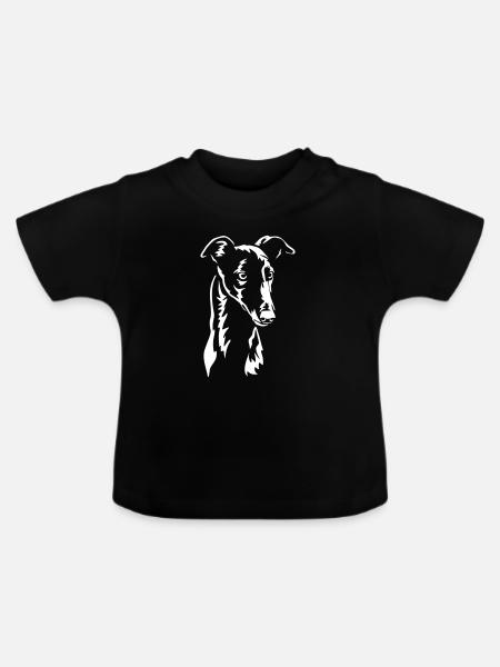 Greyhound "Black Edition" - Baby Bio-T-Shirt mit Rundhals - Schwarz