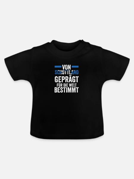 Schotten Schottisch Schottland - Baby Bio-T-Shirt mit Rundhals - Schwarz