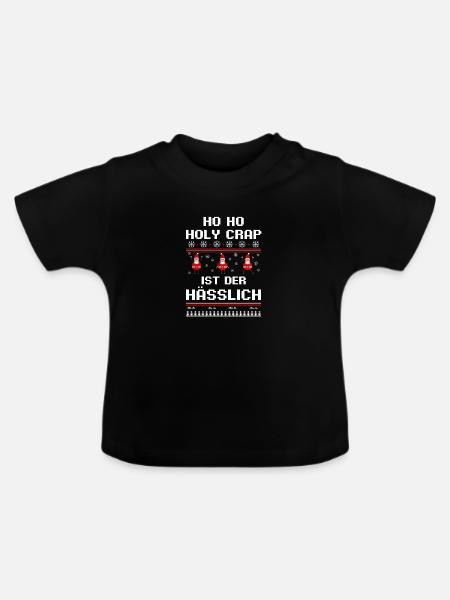 Weihnachtsmann Weihnachtsfest Ugly Christmas - Baby Bio-T-Shirt mit Rundhals - Schwarz