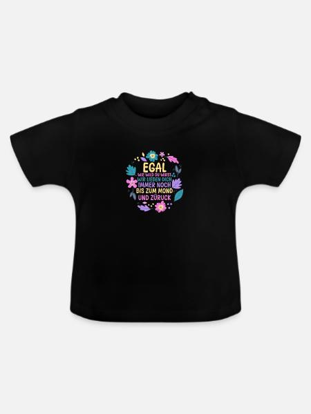 Töchter Tochter - Baby Bio-T-Shirt mit Rundhals - Schwarz