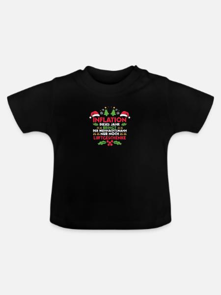 Weihnachtsmann Inflation Weihnachten - Baby Bio-T-Shirt mit Rundhals - Schwarz