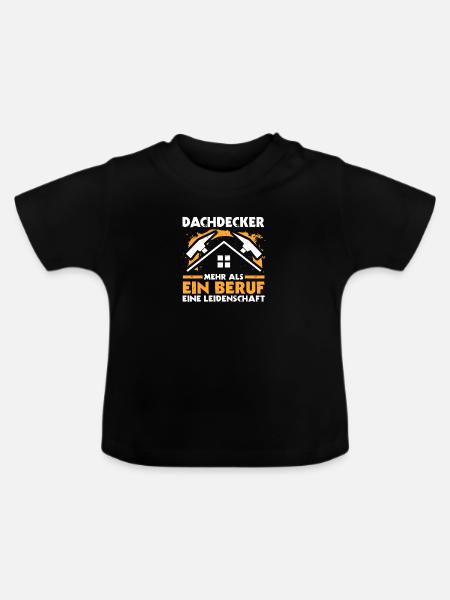 Dachdeckermeister Dachdecker - Baby Bio-T-Shirt mit Rundhals - Schwarz