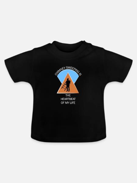 Schornsteinfeger Schlotfeger - Baby Bio-T-Shirt mit Rundhals - Schwarz