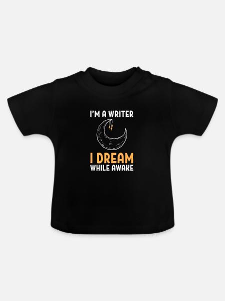 Autor - Baby Bio-T-Shirt mit Rundhals - Schwarz