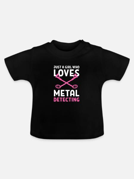 Metalldetektor - Baby Bio-T-Shirt mit Rundhals - Schwarz