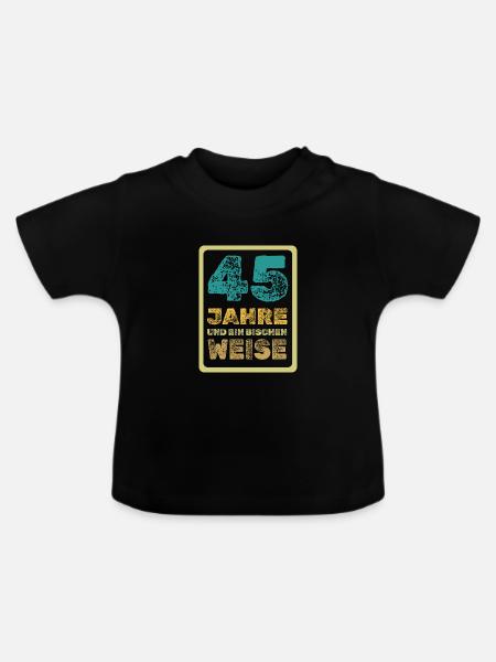 45 - Baby Bio-T-Shirt mit Rundhals - Schwarz