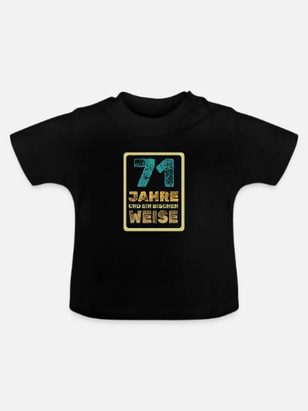 Alter 71 - Baby Bio-T-Shirt mit Rundhals - Schwarz