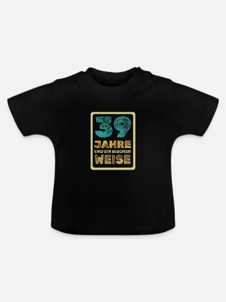 Alter 39 - Baby Bio-T-Shirt mit Rundhals - Schwarz