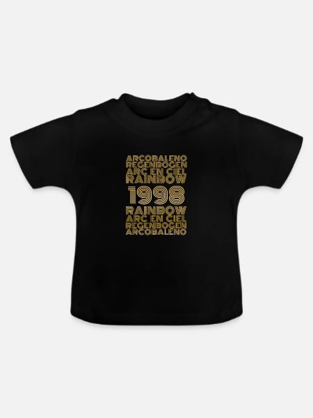 Rainbow 1998 - Baby Bio-T-Shirt mit Rundhals - Schwarz