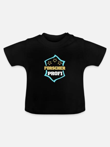 Beruf Forscher - Baby Bio-T-Shirt mit Rundhals - Schwarz