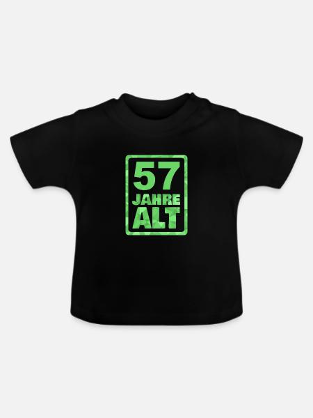 57 - Baby Bio-T-Shirt mit Rundhals - Schwarz