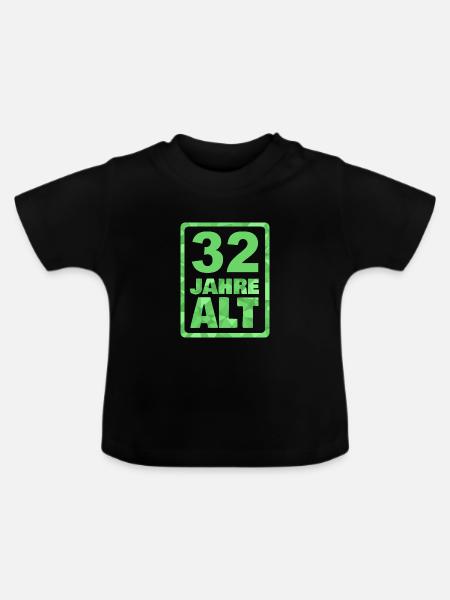 32 - Baby Bio-T-Shirt mit Rundhals - Schwarz