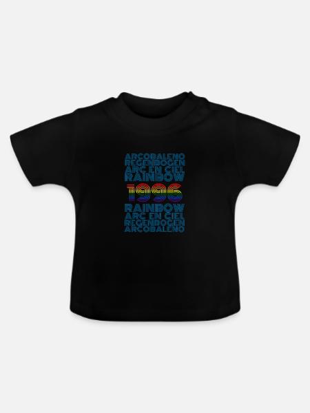 1996 - Baby Bio-T-Shirt mit Rundhals - Schwarz