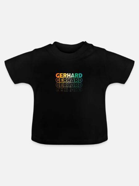 Gerhard - Baby Bio-T-Shirt mit Rundhals - Schwarz