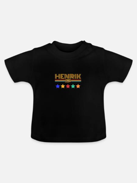 Henrik - Baby Bio-T-Shirt mit Rundhals - Schwarz