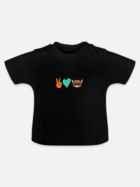 Büffel Rind Ochsen - Baby Bio-T-Shirt mit Rundhals - Schwarz