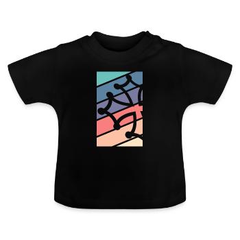 Croix Occitane Couleurs, Fibonacci. - T-shirt bio col rond Bébé - noir - Devant