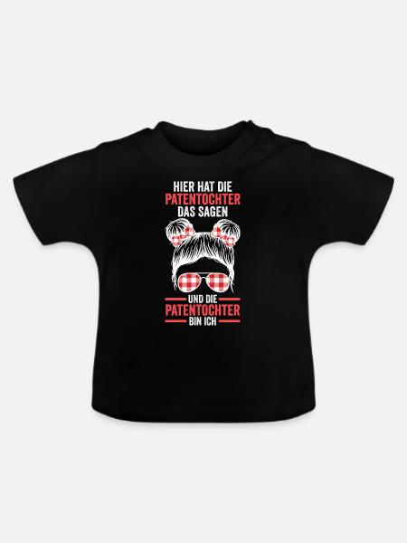 Patentochter - Baby Bio-T-Shirt mit Rundhals - Schwarz
