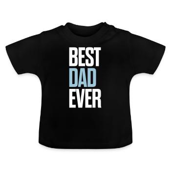 Bester Vater - Baby Bio-T-Shirt mit Rundhals - Schwarz - Vorne