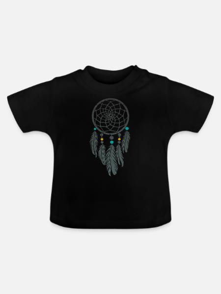 Traumfänger - Baby Bio-T-Shirt mit Rundhals - Schwarz