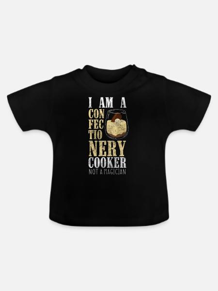 Kuchen Hobbybäcker Dessert - Baby Bio-T-Shirt mit Rundhals - Schwarz