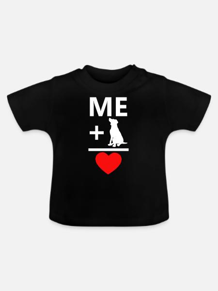 Dog Hund - Baby Bio-T-Shirt mit Rundhals - Schwarz