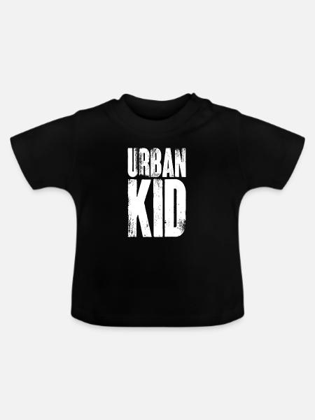 Städtebau für Kinder - Baby Bio-T-Shirt mit Rundhals - Schwarz