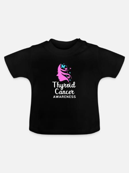 Schilddrüsenkrebs Krebs Schilddrüse - Baby Bio-T-Shirt mit Rundhals - Schwarz