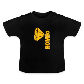 Edel Romeo - Baby Bio-T-Shirt mit Rundhals - Schwarz - Vorne