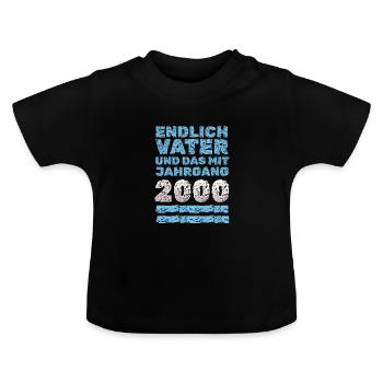 2000 - T-shirt bio col rond Bébé - noir - Devant