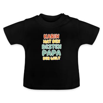 Karin - T-shirt bio col rond Bébé - noir - Devant