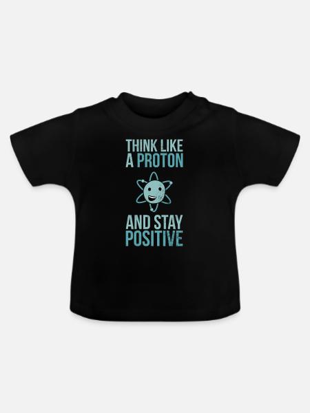 Penser comme Proton - la science - T-shirt bio col rond Bébé - noir