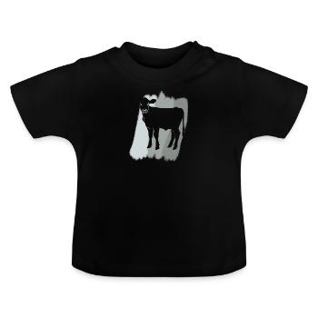 Vegan Veganer - Baby Organic T-Shirt with Round Neck - black - Front