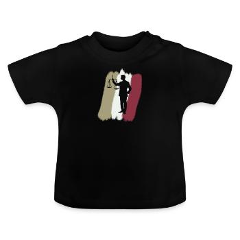 Anwalt Gericht - Baby Bio-T-Shirt mit Rundhals - Schwarz - Vorne