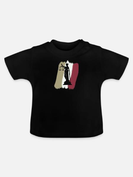 Anwalt Richter - Baby Bio-T-Shirt mit Rundhals - Schwarz