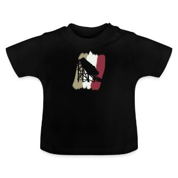 Achterbahn Riesenrad - Baby Bio-T-Shirt mit Rundhals - Schwarz - Vorne