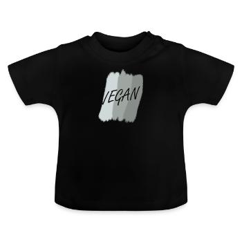 Vegan Bio - Baby Bio-T-Shirt mit Rundhals - Schwarz - Vorne