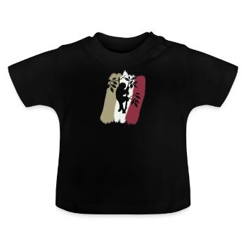 Faultier Schlafen Müdigkeit - Baby Bio-T-Shirt mit Rundhals - Schwarz - Vorne