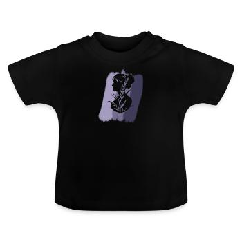 Viande végétalienne - T-shirt bio col rond Bébé - noir - Devant