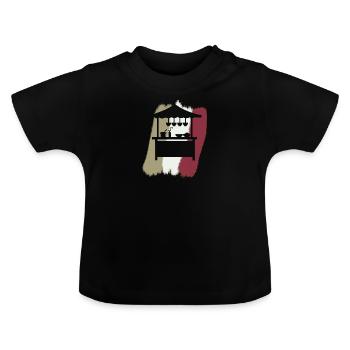Fast Food Food Food Truck Burgers - Baby Organic T-Shirt with Round Neck - black - Front