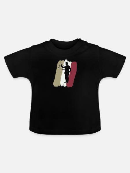 Gericht Anwalt Behandlung - Baby Bio-T-Shirt mit Rundhals - Schwarz